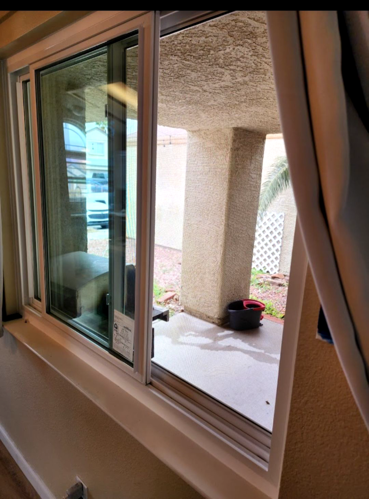 View through a window to outside