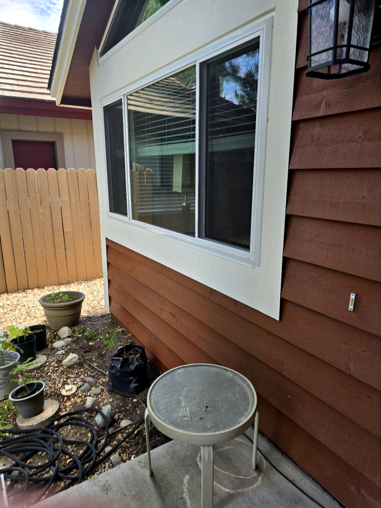 Exterior of a house with plants