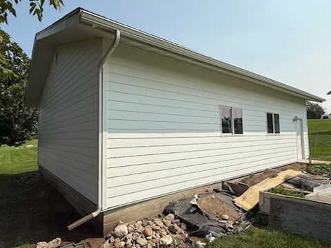 Side view of a house exterior